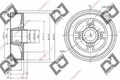 DJ PARTS br1043 -  Тормозной барабан